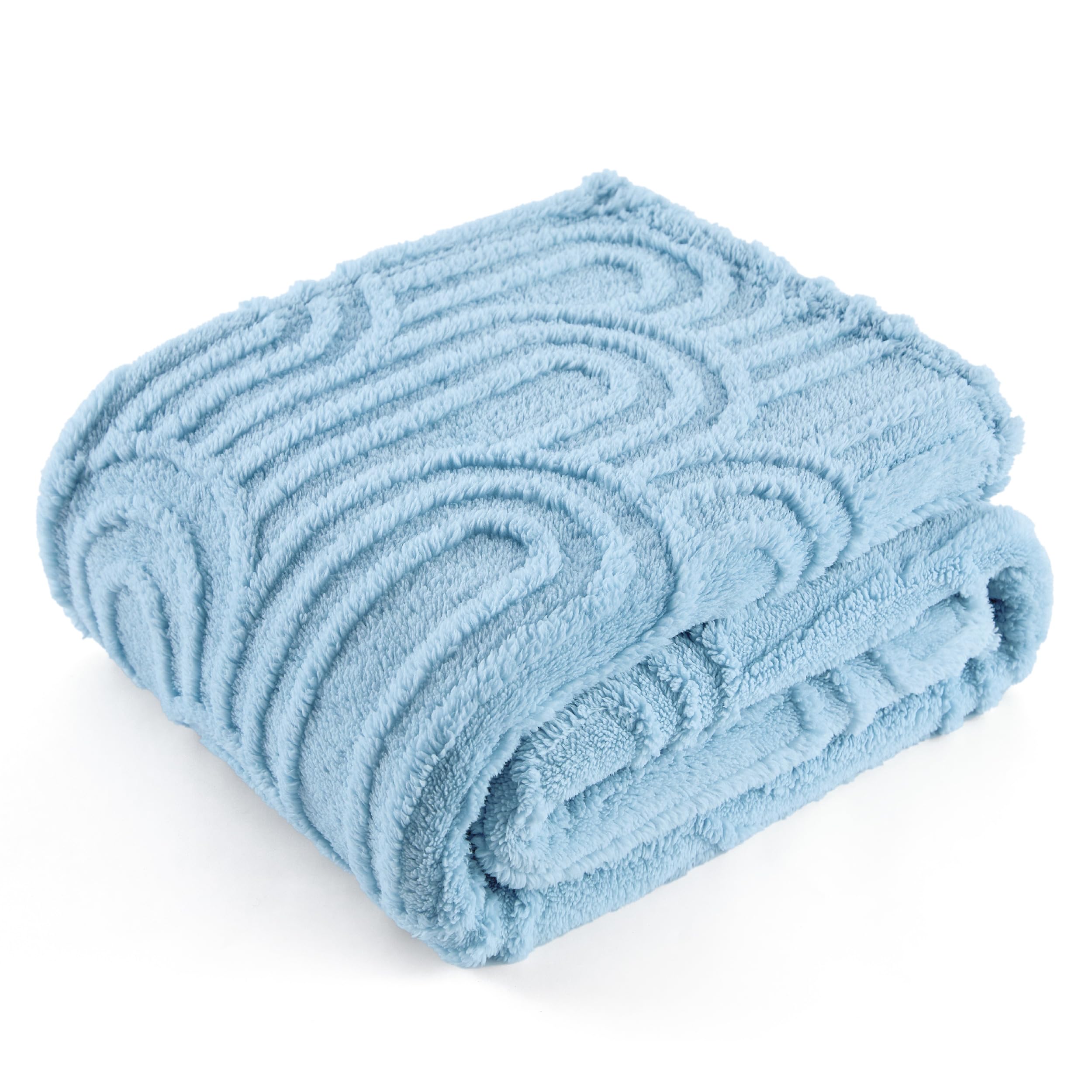 Cobertor Throw Bedsure Blue Para Sofá Supermacio 130x150cm