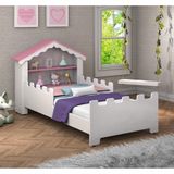 Mini Cama Infantil Magic Branca Rosa