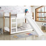 Beliche Infantil Theo Branco Com Escorregador