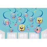 Decorações De Festa Amscan Spongebob Multicolor, Pacote Com 12