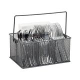 Porta-utensílios Mind Reader Metal Mesh 25,4 X 17,78 X 12,07 Cm Cinza