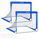Gols De Futebol Songmics Kids 120x90cm Com Bolsa De Transporte Azul