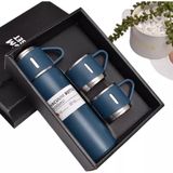 Garrafa Térmica Com Xícaras Inox Com Tampa E Visor