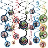 Decorações Em Espiral Amscan Marvel Avengers Powers Unite X12
