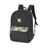 Mochila Universitária 18l Juvenil Camuflada Preta Luxcel