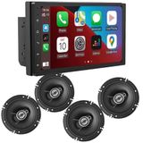 Kit Som Automotivo Mp5 2din Android E 4 Alto Falantes 6 220w