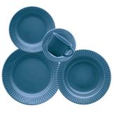 Aparelho De Jantar E Chá Canelé Azul 20 Peças - Biona