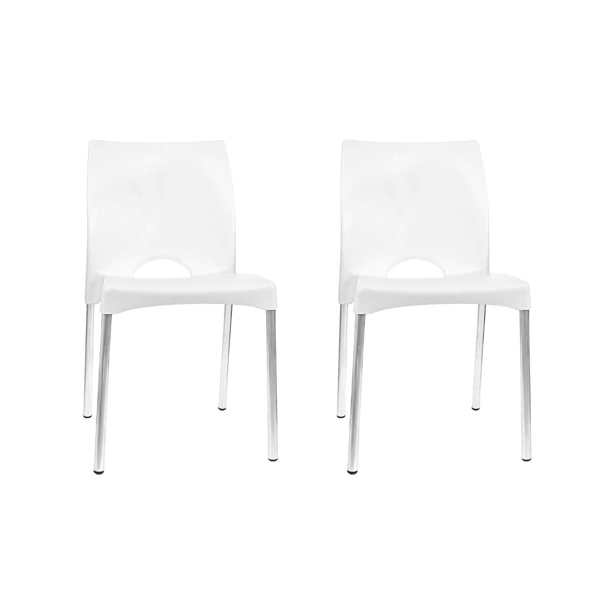 Kit 2 Cadeiras De Design Boston Exterior - Branco