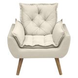 Kit Com 2 Poltronas Opala Conforto Decorativa Em Veludo Bege