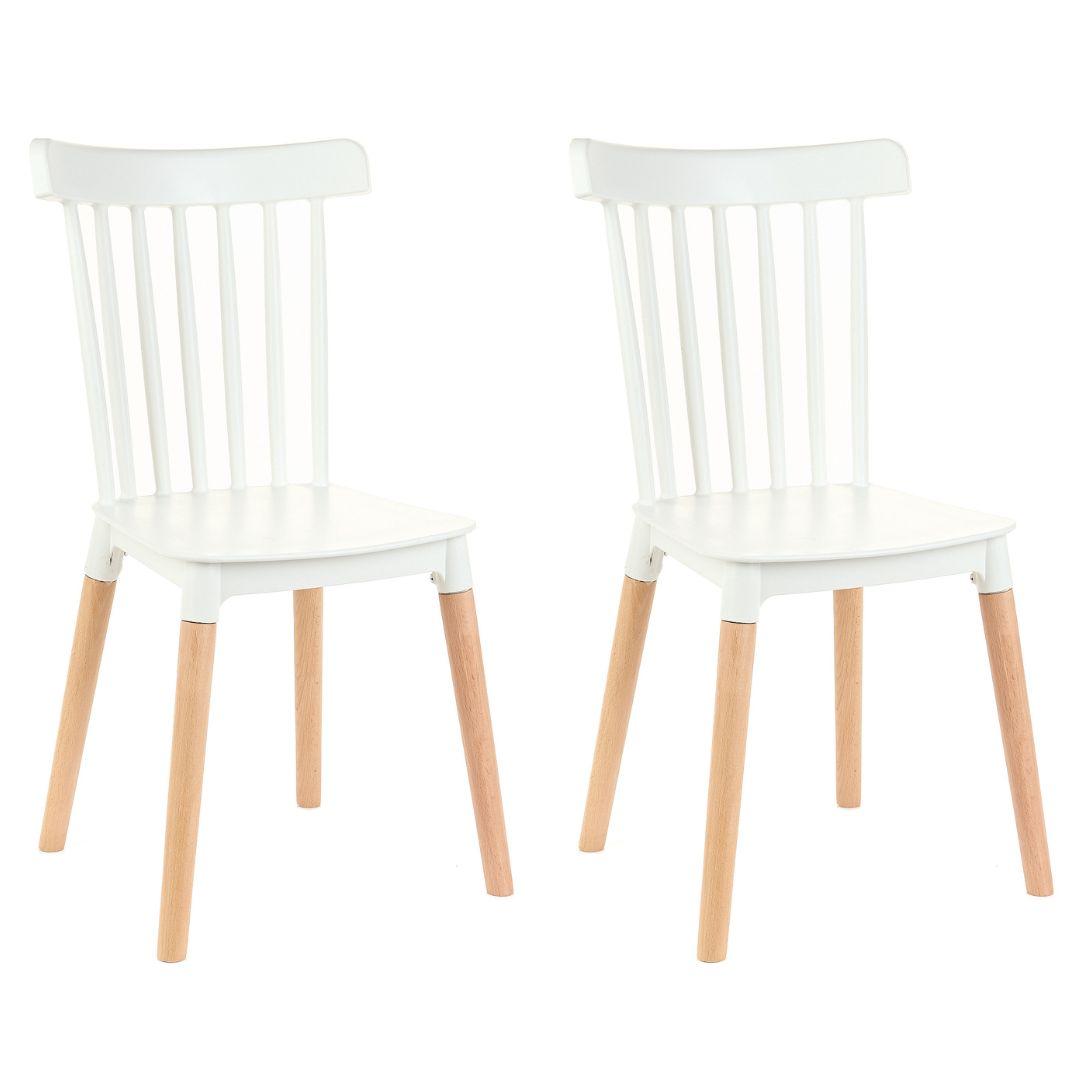 Kit 2 Cadeiras De Design Windsor - Branco