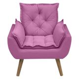 Kit Com 2 Poltronas Opala Conforto Decorativa Em Veludo Rosa
