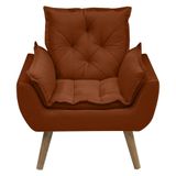 Kit Com 2 Poltronas Opala Conforto Decorativa Em Veludo Terracota