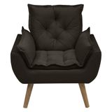 Kit Com 2 Poltronas Opala Conforto Decorativa Em Veludo Marrom