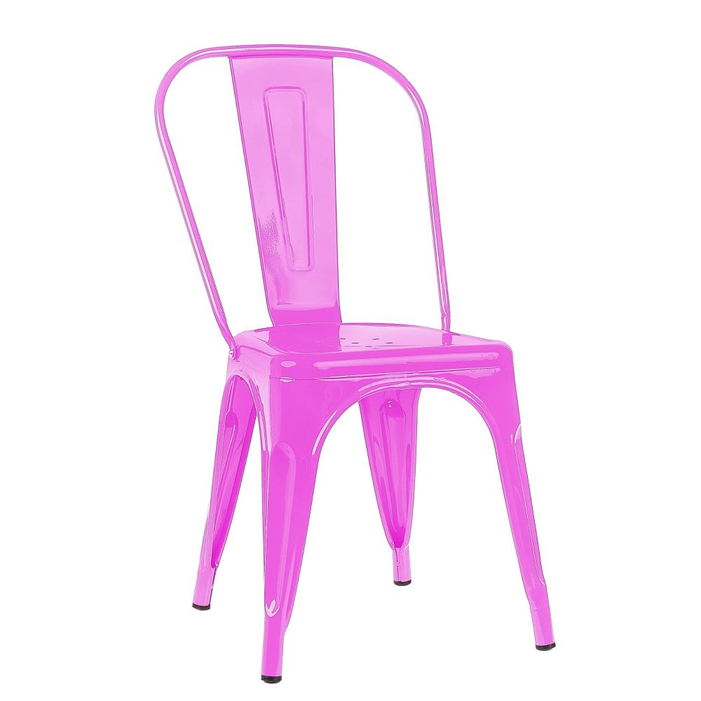 Cadeira De Design Linha Tolix Metal - Rosa