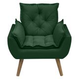 Kit Com 2 Poltronas Opala Conforto Decorativa Em Veludo Verde