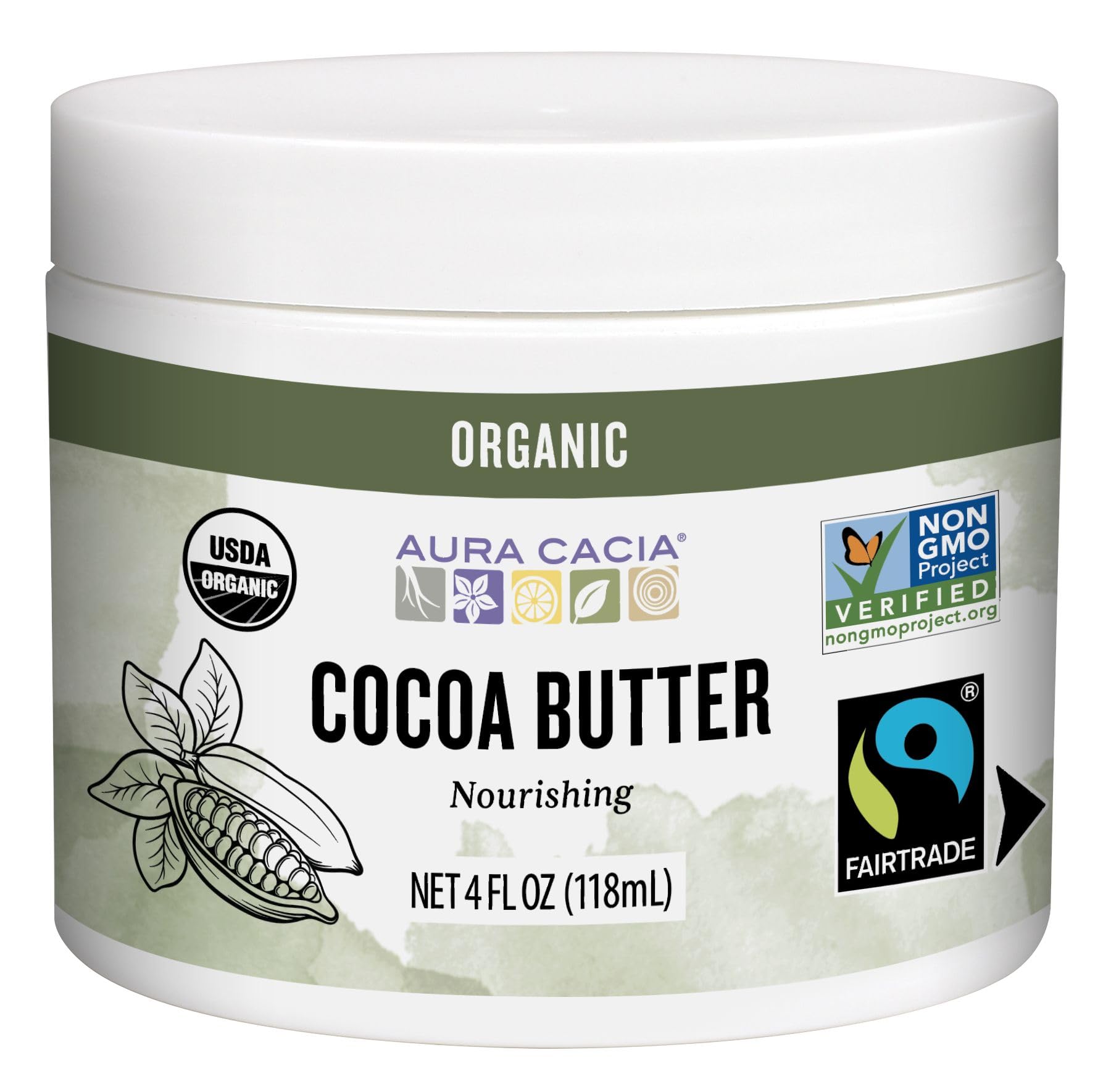 Manteiga De Cacau Aura Cacia Natural 113g