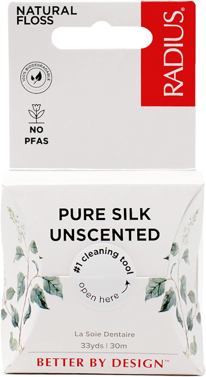 Seda Natural Floss Radius, Encerada, Redonda, 30 M (pacote Com 6)
