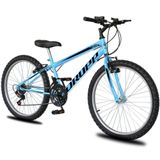Bicicleta Aro 24 Dropp Sport Infantil Adulto18 Vel Marchas Freio V-brake - Azul E Preto