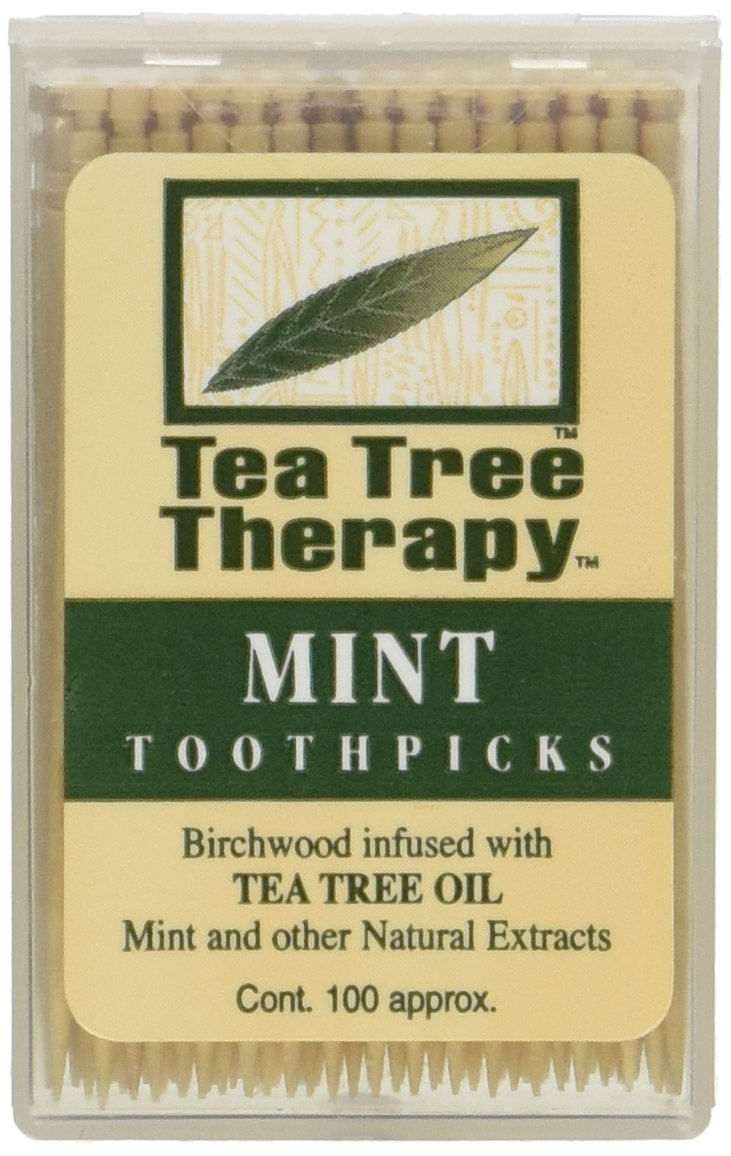 Palitos De Dente Tea Tree Therapy Mint Tea Tree 100 Unidades