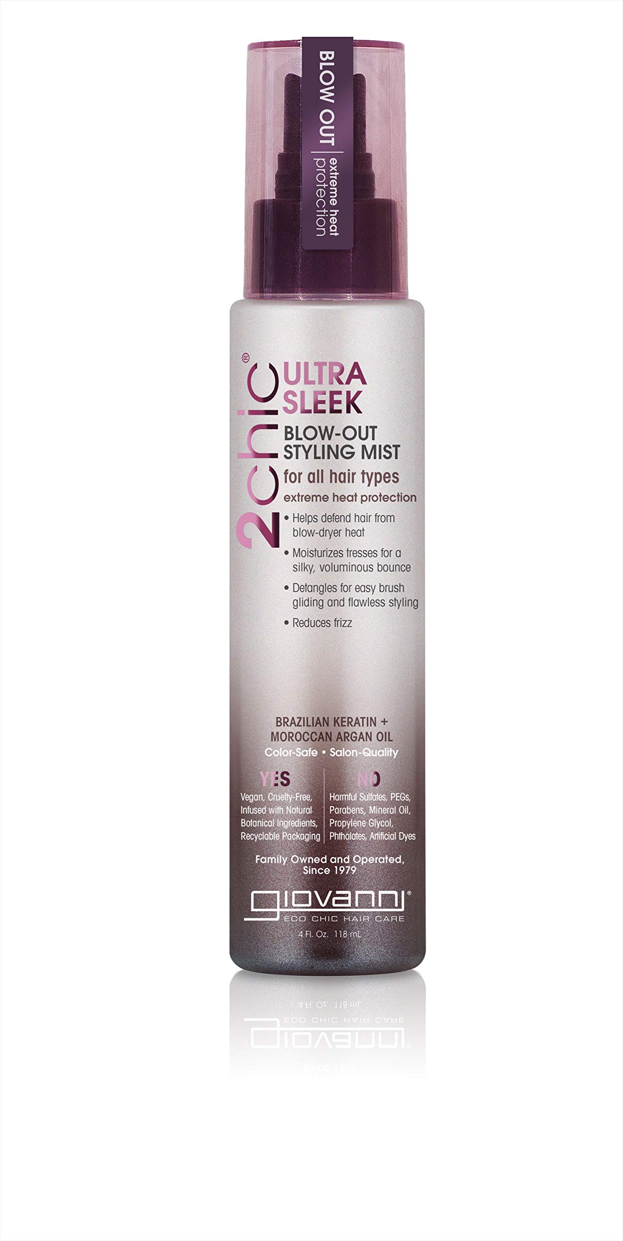 Spray De Névoa Modelador Giovanni 2chic Ultra-sleek Blow Out 120 Ml