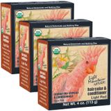 Tintura Para Cabelo Light Mountain Henna Light Red 120 Ml (pacote Com 3)