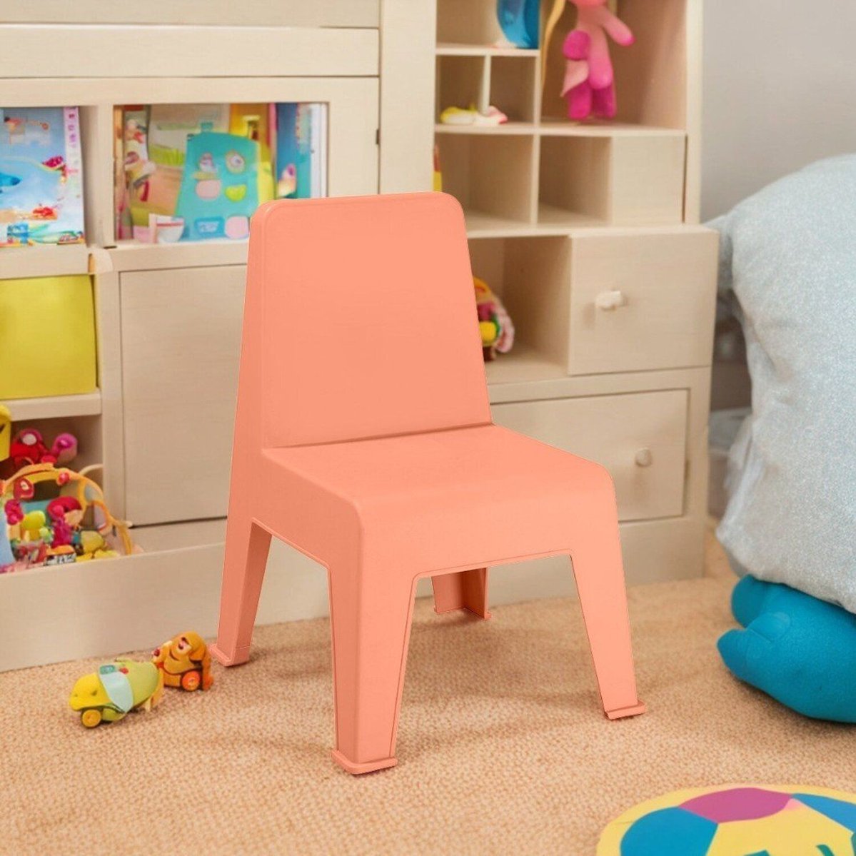 Cadeira Infantil Em Polipropileno Origami Pêssego