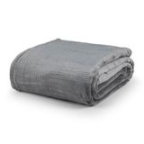 Cobertor Queen Dublin Manta Flannel Ultrasoft - Cinza Lunar