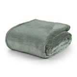Cobertor Queen Dublin Manta Flannel Ultrasoft - Verde Louro
