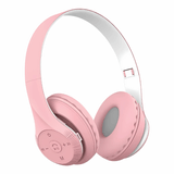 Fone De Ouvido Sem Fio Bluetooth Estéreo C/rádio Fm Entrada P/ Cartão Micro Sd Starmega - St-95 - Rosa