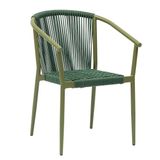 Cadeira Para Jardim Em Alumínio Oliveta Verde Esmeralda / Verde