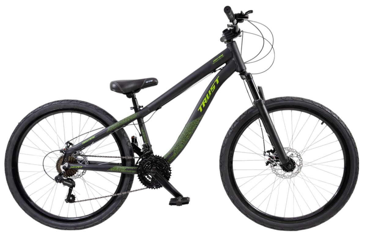 Bicicleta Aro 26 Trust Freerider Modelo Ravage - Preto Verde - 13