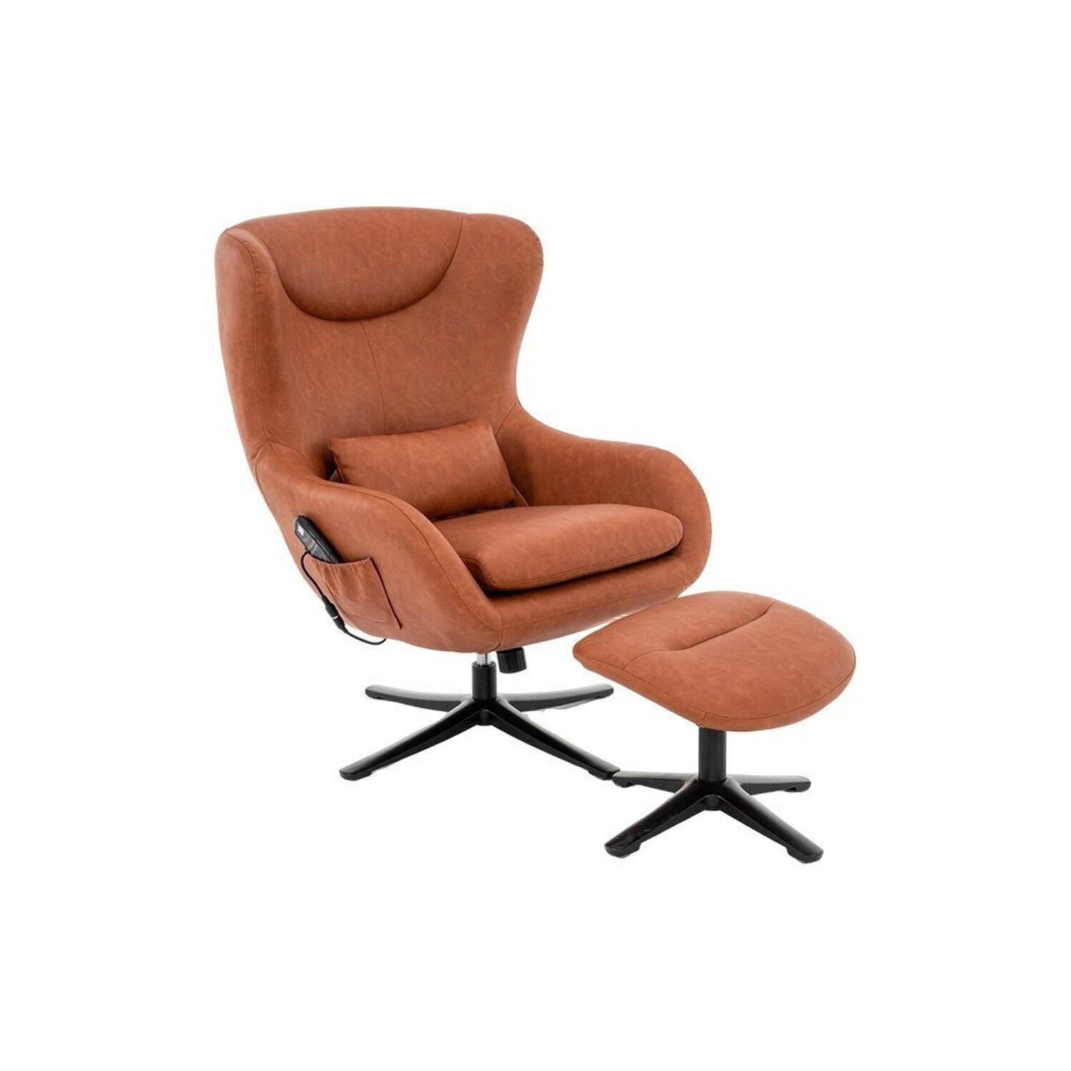 Poltrona Massageadora Com Apoio Para Pés Nevada Marrom