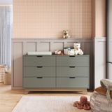 Cômoda Para Quarto Infantil 6 Gavetas 100% Mdf Alice Verti/freijó