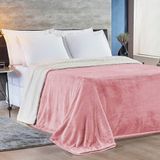 Cobertor King Alaska Dupla Face Sherpa/mantinha - Rosa