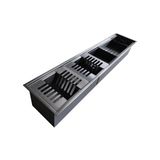 Calha Úmida Gourmet Escorredor Cozinha 86x19 Aço Inox Preta