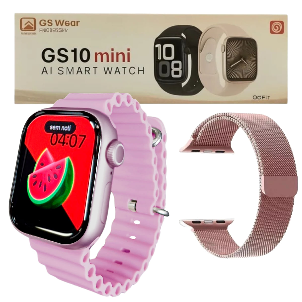 Relógio Smartwatch Gs10 Mini 41mm Series 10 Amoled Original 2 Pulseiras ...