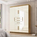 Guarda-roupa Imperial 6 Portas E 03 Gavetas Nature/champanhe