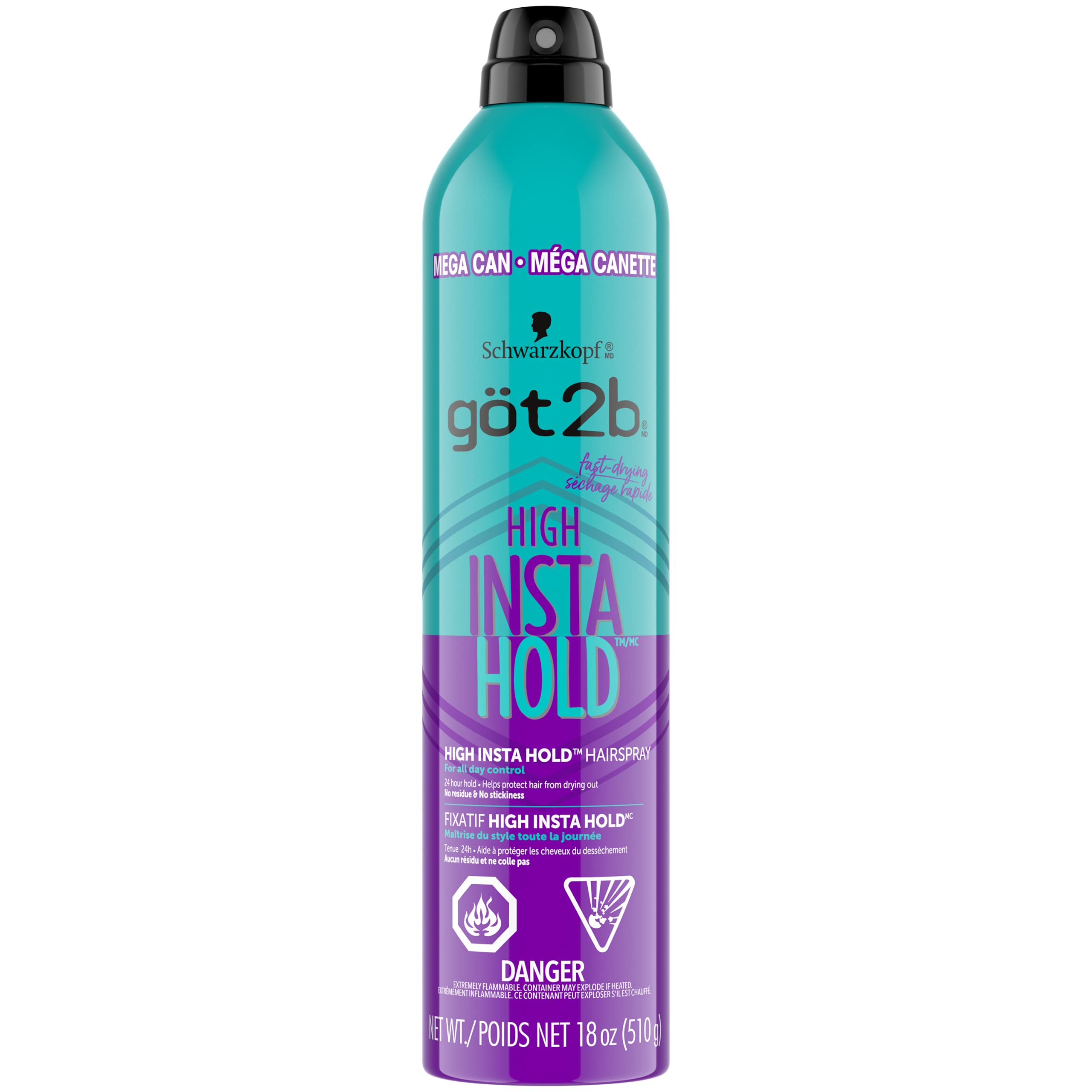 Spray De Cabelo Got2b High Hold Mega Can 532ml Color Safe