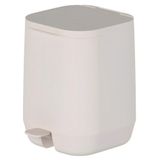Lixeira Cozinha Banheiro 6l Ou Aura Com Pedal Bege