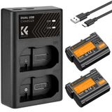 Bateria E Carregador De Dois Slots K&amp;f Concept En-el15 Para Nikon Z8
