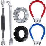 Chave De Raio De Bicicleta Bike Spoke Tool Kit De Reparo De Alavanca De Pneu X6