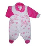 Kit 10x Macacão Bebê Plush Macio Quentinho Inverno - Menina