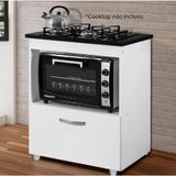 Balcão Para Cooktop Salvia Kaiki Móveis - Branco