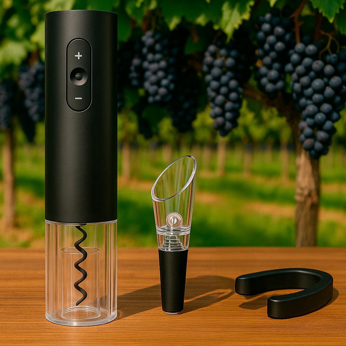Abridor De Vinho Elétrico Preto Design Moderno - Carrefour