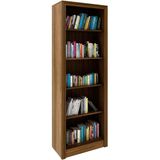 Estante Armário Alta Livreiro Multiuso Office 5 Prateleiras Nogal
