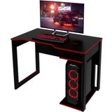 Mesa Para Computador Escrivaninha Gamer Preto/vermelho