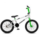 Bicicleta Aro 20 Bmx Rv-x Aero Freio V-brake Infantil Branco Verde