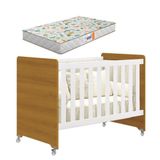 Berço Americano Evolution 4 Em 1 Branco Acetinado Savana Com Colchão Gazin - Reller