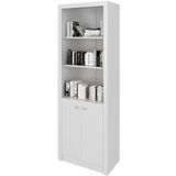 Estante Armário Alta Livreiro Multiuso Office 2 Portas Branco