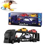 Presente Ideal Kit Caminhão Cegonha E 3 Carros Sortidos